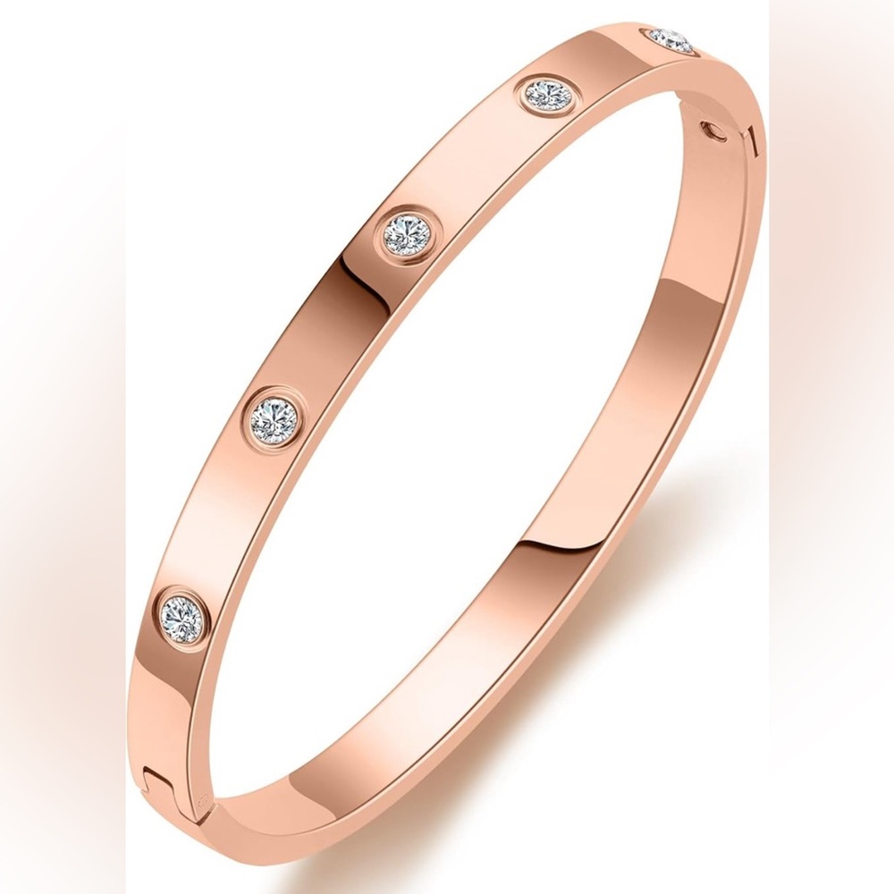 Rose gold women cuff bracelet